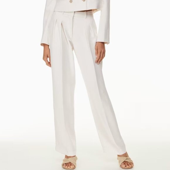 Wilfred Pants - Aritzia Wilfred Anyway High Rise Pleated Pant - Size 10